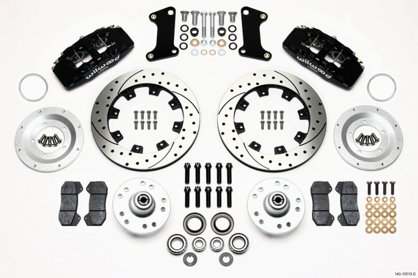 Wilwood Dynapro 6 Front Hub Kit 12.19in Drilled 67-69 Camaro 64-72 Nova Chevelle