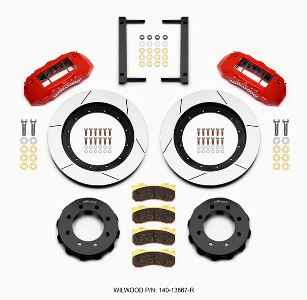 Wilwood TX6R Front Kit 16.00in Red 2005-2012 Ford F250/F350 4WD