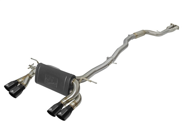 aFe MACHForce XP Exhausts Down-Pipe Back SS-304 EXH DP-B 15-17 BMW M3/M4 L6-3.0L (tt) Black