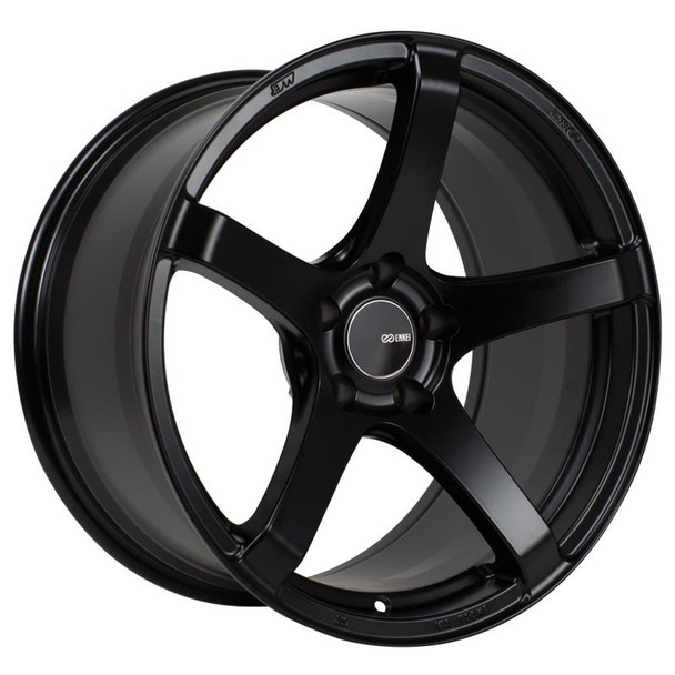 Enkei Kojin 18x8.5 42mm Offset 5x112 Bolt Pattern 72.6mm Bore Dia Matte Black Wheel