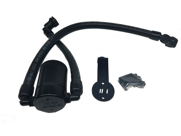 JLT 11-17 Ford Mustang GT Driver Side Oil Separator 3.0 - Black Anodized