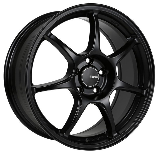 Enkei Fujin 17 x 7.5 50mm Offset 5x114.3 Bolt Pattern 72.6 Bore Black Wheel