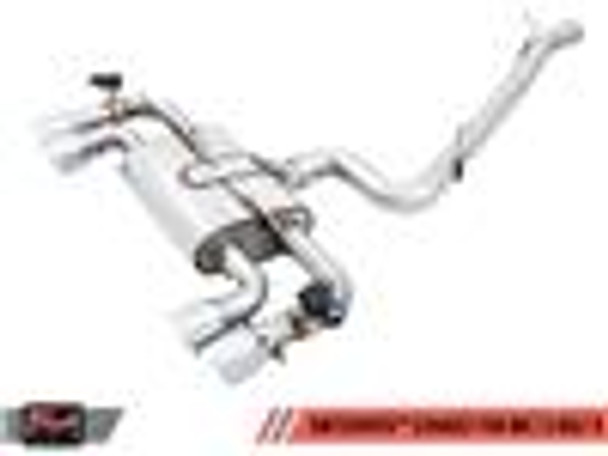 AWE Tuning MK7.5 Golf R SwitchPath Exhaust w/ Chrome Silver Tips 102mm