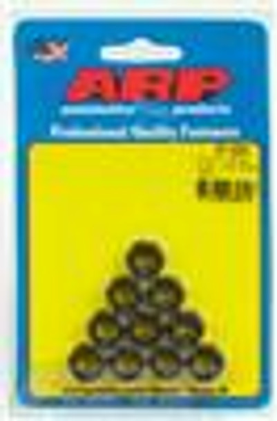 ARP M10x1.25 Sml Clr/Low Head 12PT Nut Kit 8740 Chrome Moly Black - 10 PK