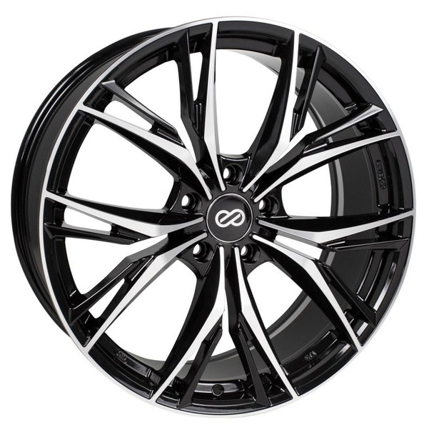 Enkei ONX 18x8 5x110 40mm Offset 72.6mm Bore Black Machined Wheel