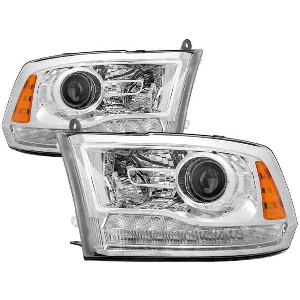 xTune Dodge Ram 13-17 ( w/ Factory Projector LED) OEM Style Headlight - Chrome HD-JH-DR13-OE-C