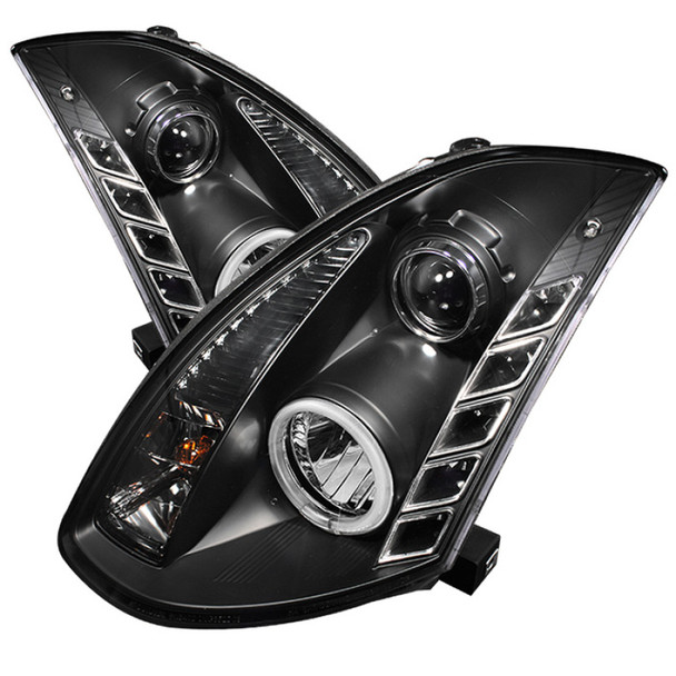 Spyder Infiniti G35 03-07 2DR Projector Xenon/HID - CCFL Halo DRL Blk PRO-YD-IG35032D-CCFL-DRL-BK