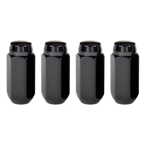 McGard Hex Lug Nut (Cone Seat) M14X1.5 / 22mm Hex / 1.945in. Length (4-Pack) - Black