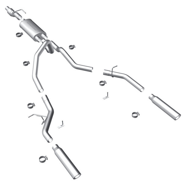 MagnaFlow 11 Ford F-150 3.5L Turbocharged SS Catback Exhaust Dual Split Rear Exit w/ 3.5in SS Tips