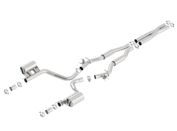 Borla 15-16 Dodge Charger Hellcat 6.2L V8 S-TYPE Catback Exhaust w/ Valves No Tips Factory Valance