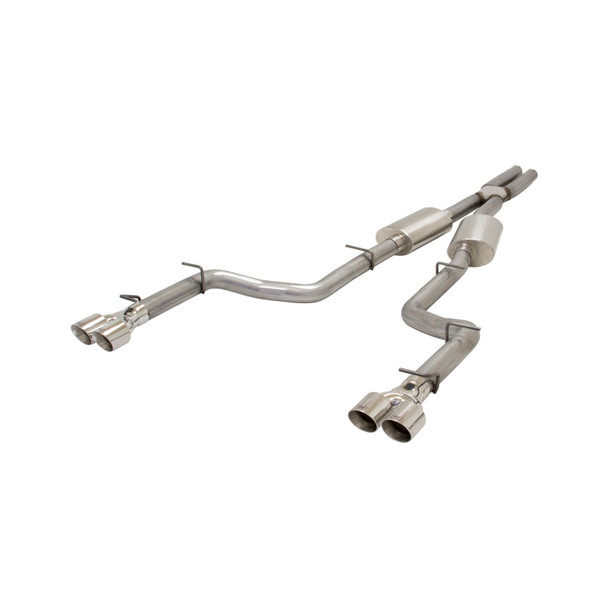 Hurst Cat-Back Exhaust System 3.5in Dia Quad Polished 304S Tips 15-16 Dodge Challenger R/T 5.7L