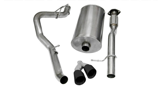 Corsa Touring Cat-Back Exhaust w/ Twin 4in Black Tips 09-13 Chevrolet Suburban 1500 6.0L V8