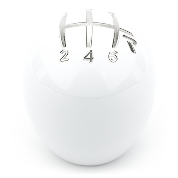 Raceseng Slammer Shift Knob (Gate 3 Engraving) M12x1.25mm Adapter - White Gloss