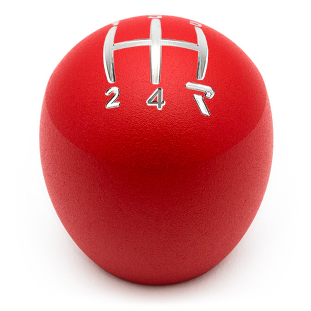 Raceseng Slammer Shift Knob (Gate 4 Engraving) Mini R50 / R52 / R53 Adapter - Red Texture