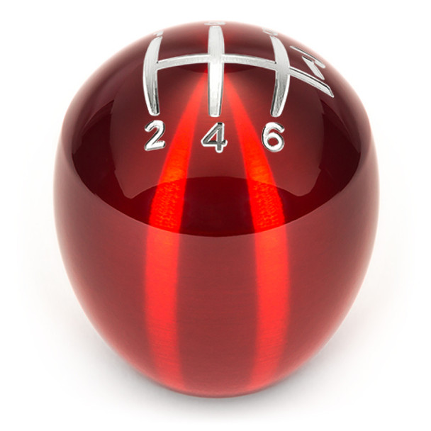 Raceseng Slammer Shift Knob (Gate 2 Engraving) 9/16in.-18 Adapter - Red Translucent
