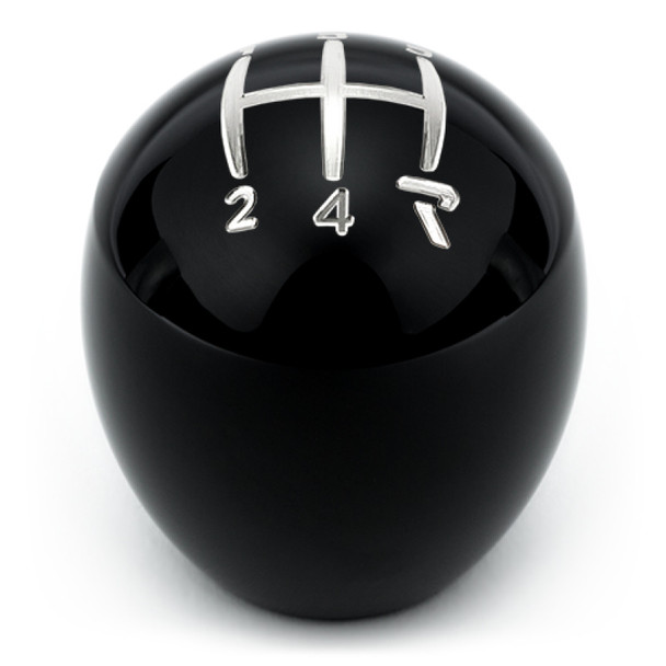 Raceseng Slammer Shift Knob (Gate 4 Engraving) Fiat 500T / Abarth Adapter - Black Gloss