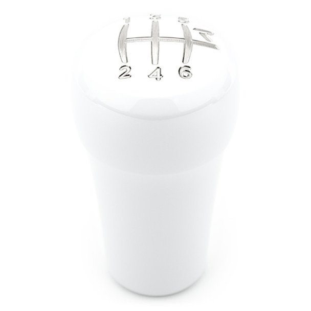 Raceseng Rondure Shift Knob (Gate 2 Engraving) Camaro SS / ZL1 Adapter - White Gloss