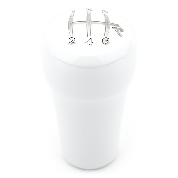 Raceseng Rondure Shift Knob / Gate 3 Engraving - White Gloss (Adapter Required)