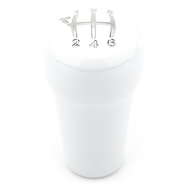 Raceseng Rondure Shift Knob (Gate 1 Engraving) Mini R55-R60 / F54-F57 Adapter - White Gloss