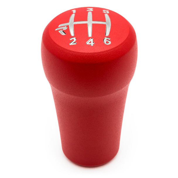 Raceseng Rondure Shift Knob (Gate 6 Engraving) M8x1.25mm Adapter - Red Texture