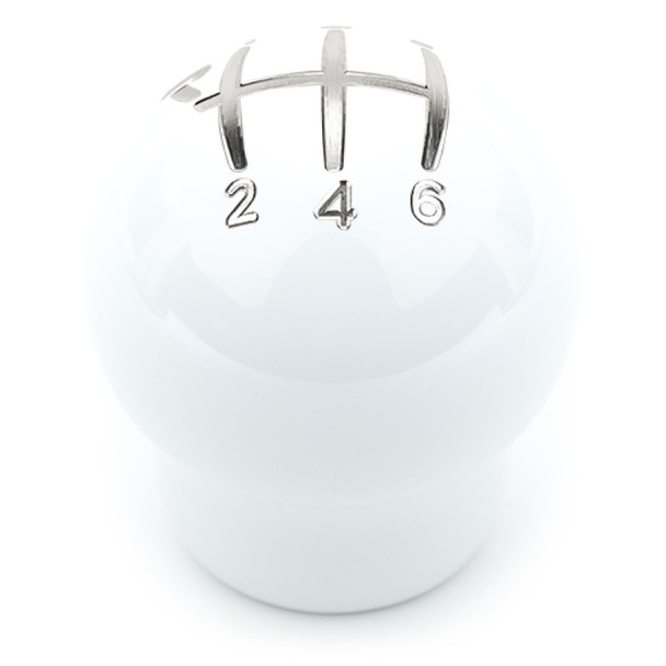 Raceseng Contour Shift Knob (Gate 1 Engraving) Hyundai Genesis Coupe Adapter - White Gloss