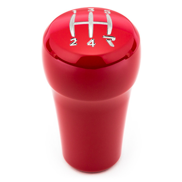 Raceseng Rondure Shift Knob (Gate 4 Engraving) M12x1.25mm Adapter - Red Gloss