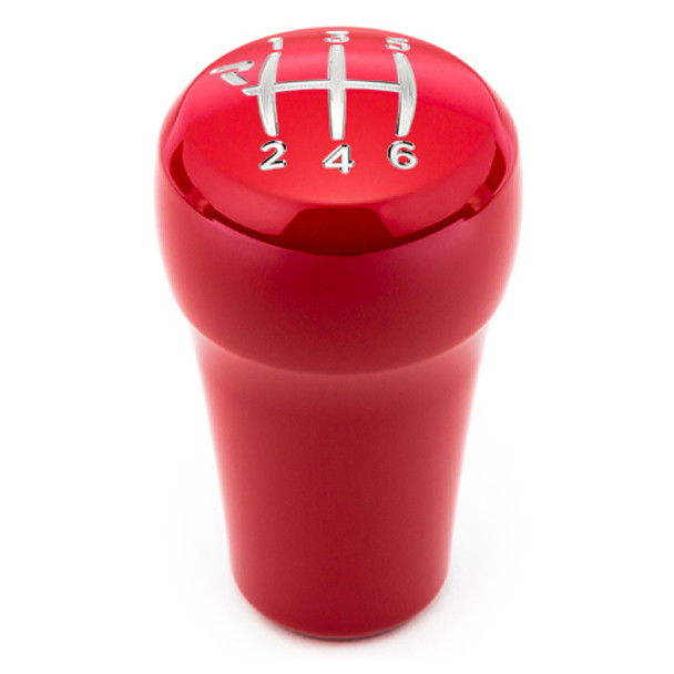 Raceseng Rondure Shift Knob (Gate 1 Engraving) M10x1.25mm Adapter - Red Gloss
