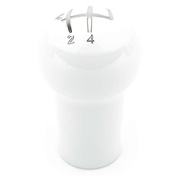 Raceseng Prolix Shift Knob (Gate 5 Engraving) BMW Adapter - White Gloss
