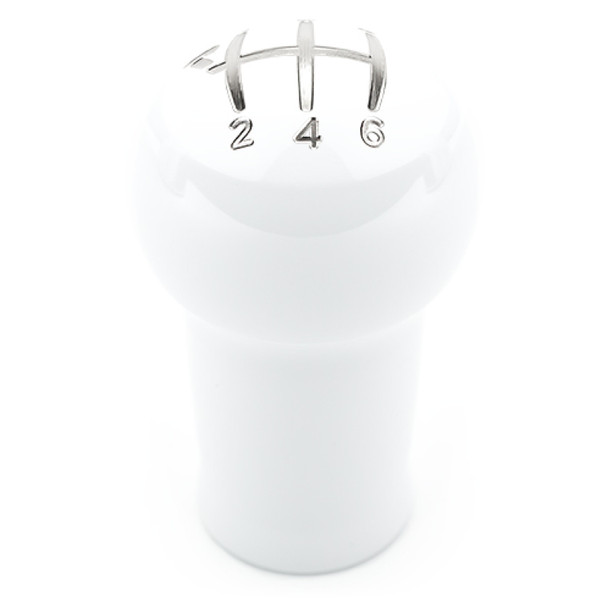 Raceseng Prolix Shift Knob (Gate 1 Engraving) Porsche 911-997 / Cayman 987 Adapter - White Gloss