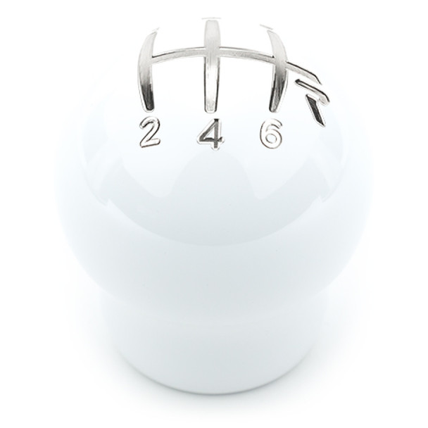 Raceseng Contour Shift Knob (Gate 3 Engraving) M12x1.25mm Adapter - White Gloss