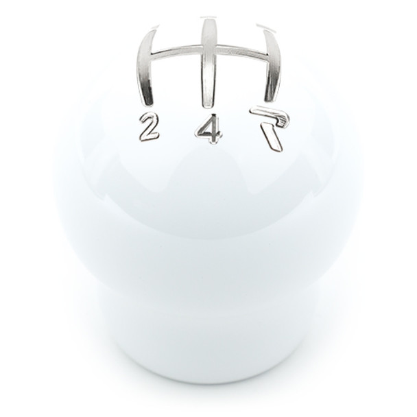 Raceseng Contour Shift Knob (Gate 4 Engraving) VW / Audi Adapter - White Gloss