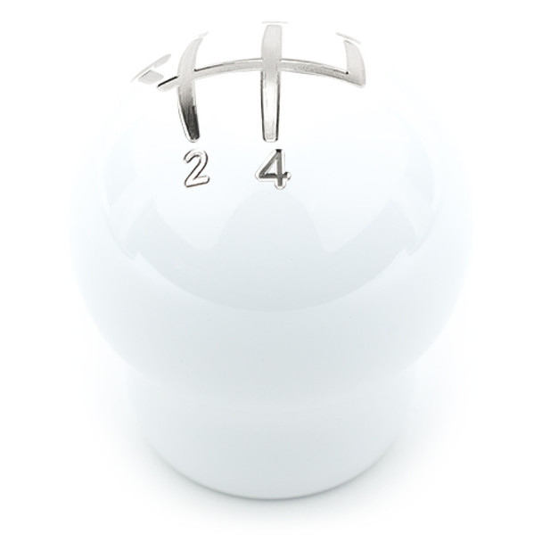 Raceseng Contour Shift Knob (Gate 5 Engraving) BMW Adapter - White Gloss