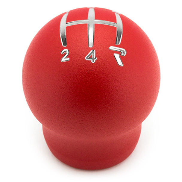 Raceseng Contour Shift Knob (Gate 4 Engraving) Fiat 500T / Abarth Adapter - Red Texture