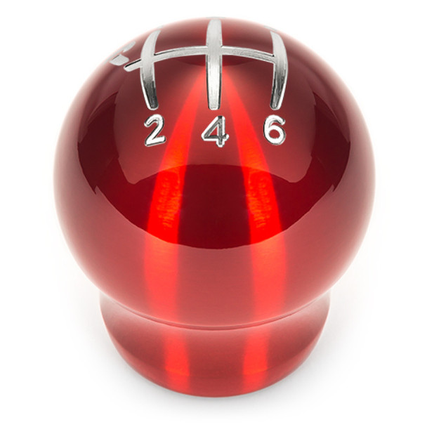 Raceseng Contour Shift Knob (Gate 1 Engraving) Porsche 911-997 Adapter - Red Translucent