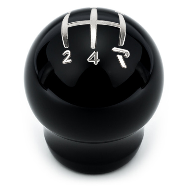 Raceseng Contour Shift Knob (Gate 4 Engraving) M12x1.25mm Adapter - Black Gloss