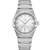 OMEGA Constellation co-axial Master Chronometer 39 mm watch, silver dial with Roman numeral bezel and integrated bracelet, premium luxury timepiece.