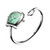AIGNER Aigner Watch [AGW.271001.L], stylish silver-toned wristwatch with a contemporary bracelet design and a unique, curved mint green dial.
