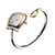 Aigner Watch, luxury wristwatch with a unique teardrop-shaped face, silver dial with gold accents, and a sleek silver and gold-tone bracelet.