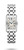 LONGINES DOLCEVITA [L5.512.4.71.6], silver rectangular wristwatch with Roman numeral dial and stainless steel bracelet.