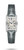 LONGINES DOLCEVITA [L5.512.4.71.3], luxury rectangular wristwatch with silver dial featuring Roman numerals and blue hands, paired with a grey leather strap.