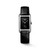 Longines DolceVita watch, black dial with small seconds subdial and black leather strap