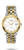 LONGINES FLAGSHIP [L4.974.3.22.7], luxury men's automatic wristwatch with a two-tone gold and silver stainless steel bracelet, white dial, gold bezel, and date display.