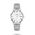 LONGINES THE LONGINES ELEGANT COLLECTION [L4.812.4.11.6], stainless steel wristwatch with white dial, Roman numeral hour markers, date display, and small seconds subdial.