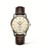 LONGINES HERITAGE CLASSIC [L4.795.4.78.2], wristwatch with cream dial, gold hour markers, and brown leather strap.