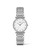 LONGINES La Grande Classique de Longines watch, silver stainless steel bracelet and diamond-studded bezel with white mother-of-pearl dial.