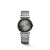Longines La Grande Classique de Longines wristwatch, elegant silver watch with diamond hour markers and a stainless steel bracelet.