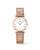 LONGINES La Grande Classique de Longines [L4.512.1.91.7], a luxury wristwatch with a white dial, Roman numeral hour markers, and a two-tone rose gold and silver bracelet.