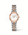 LONGINES THE LONGINES ELEGANT COLLECTION [L4.309.5.12.7], a luxury wristwatch with a white dial, rose gold bezel, and two-tone stainless steel and rose gold bracelet.