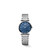 LONGINES La Grande Classique de Longines watch, silver stainless steel bracelet and a blue mother-of-pearl dial with diamond hour markers.