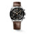 Longines Spirit [L3.821.4.53.2], men's luxury watch with black dial, chronograph, leather strap, and stainless steel case.